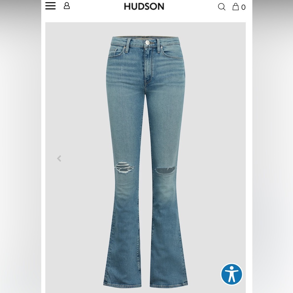 Hudson Barbara high rise bootcut Jean / color royalty sz 26 - Picture 2 of 9